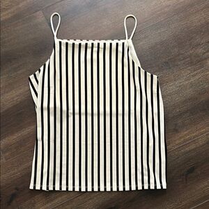 Striped Black and White Women's Top